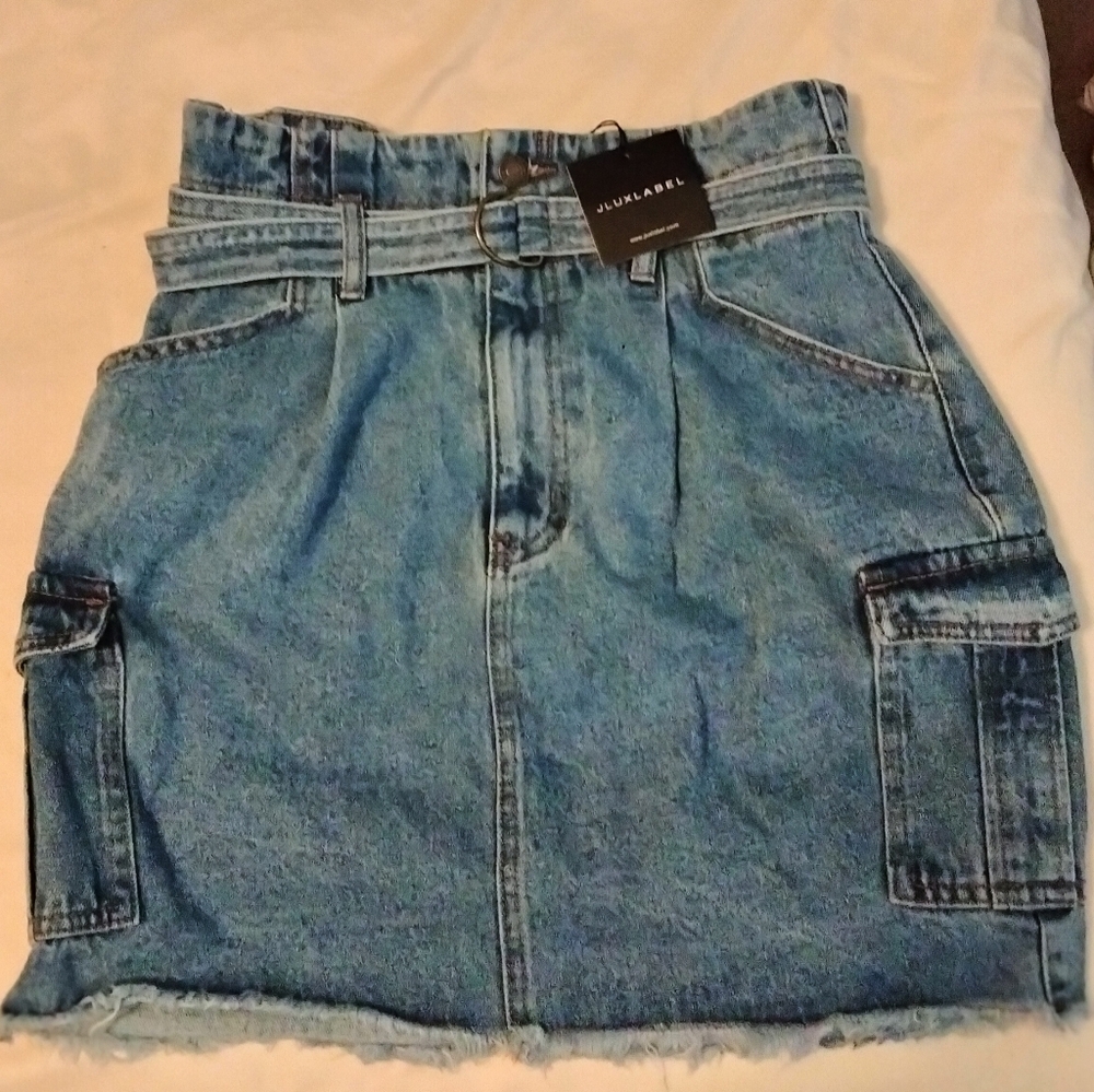 JLUXELABEL Cargo Denim Skirt - Picture 4 of 6